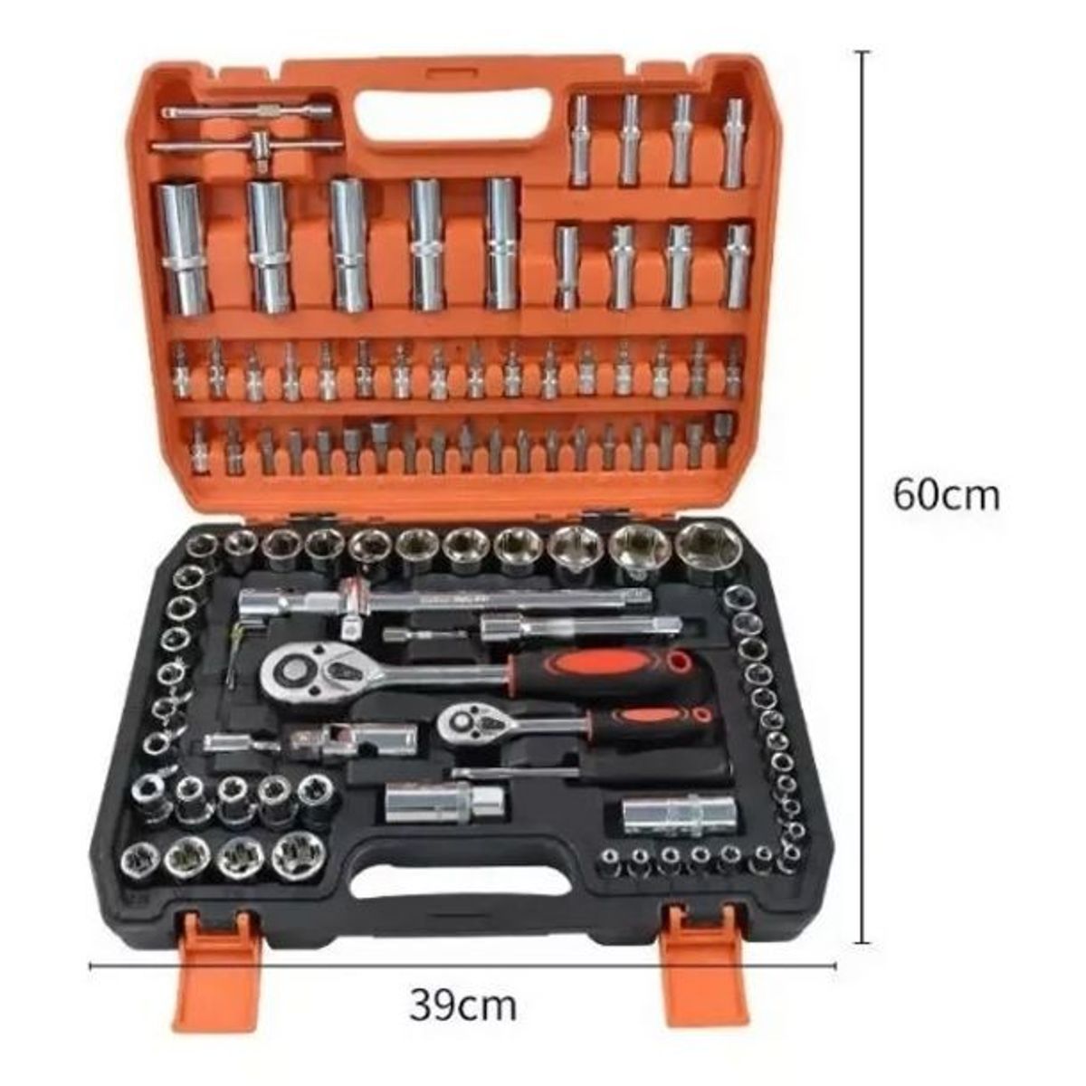 GENERICO - Kit de Herramientas 108 Piezas En Caja Transportadora Color Naranja