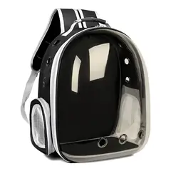 OKAY - Mochila Bolso Transparente Mascota Perro Y Gato Color Negro