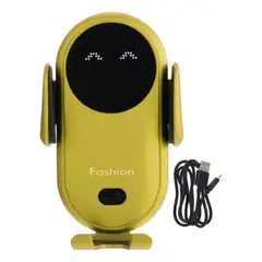 GENERICO - Soporte Cargador Inalambrico Auto Color Amarillo