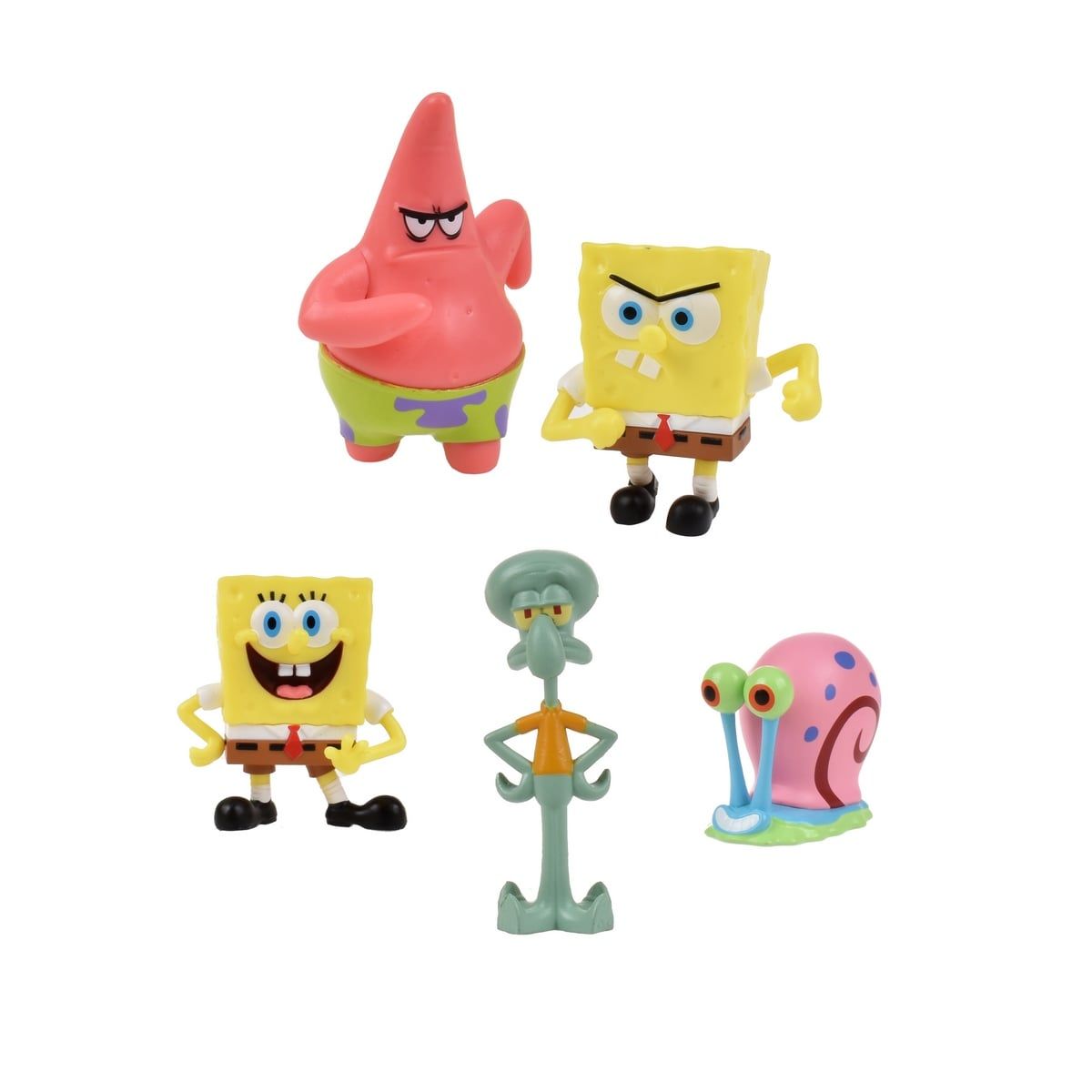 ANSALDO - Pack 5 Figuras 5 Cm En Blister Bob Esponja - Calamardo