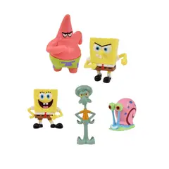 ANSALDO - Pack 5 Figuras 5 Cm En Blister Bob Esponja - Calamardo