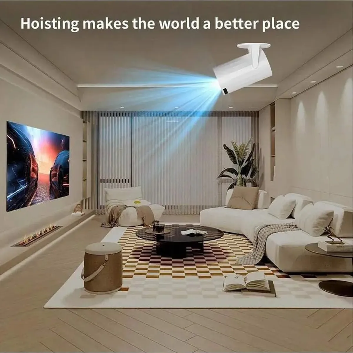 EVERSO - Proyector Portátil Mini Ultra Hd 4k 1080p Con Wifi Bluetooth