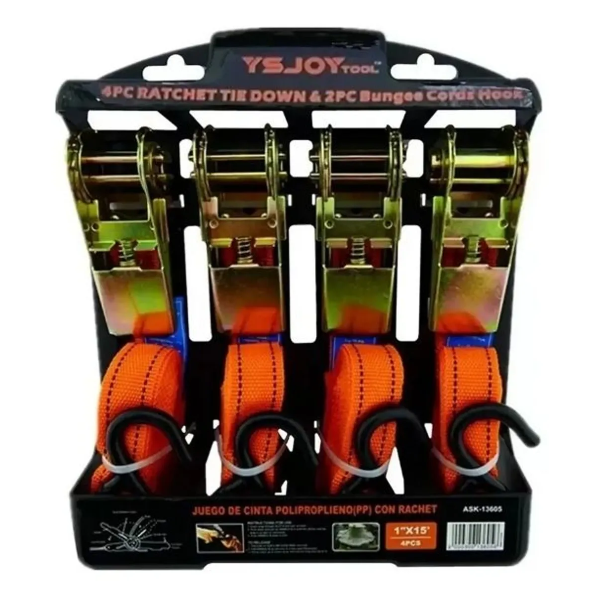 PREX - Set 4 Eslinga, Correa Amarre, Correa Plana, Linga 25mm 4mts