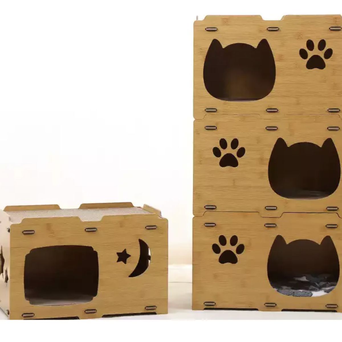 OKAY - Rascador Estilo Casa Cueva Para Gatos Con 1 Rascador 1 Cojin