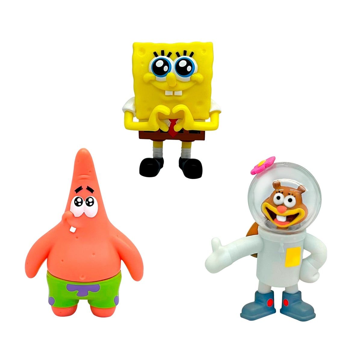 ANSALDO - Pack 3 Figuras 5 Cm En Blister Bob Esponja - Arenita