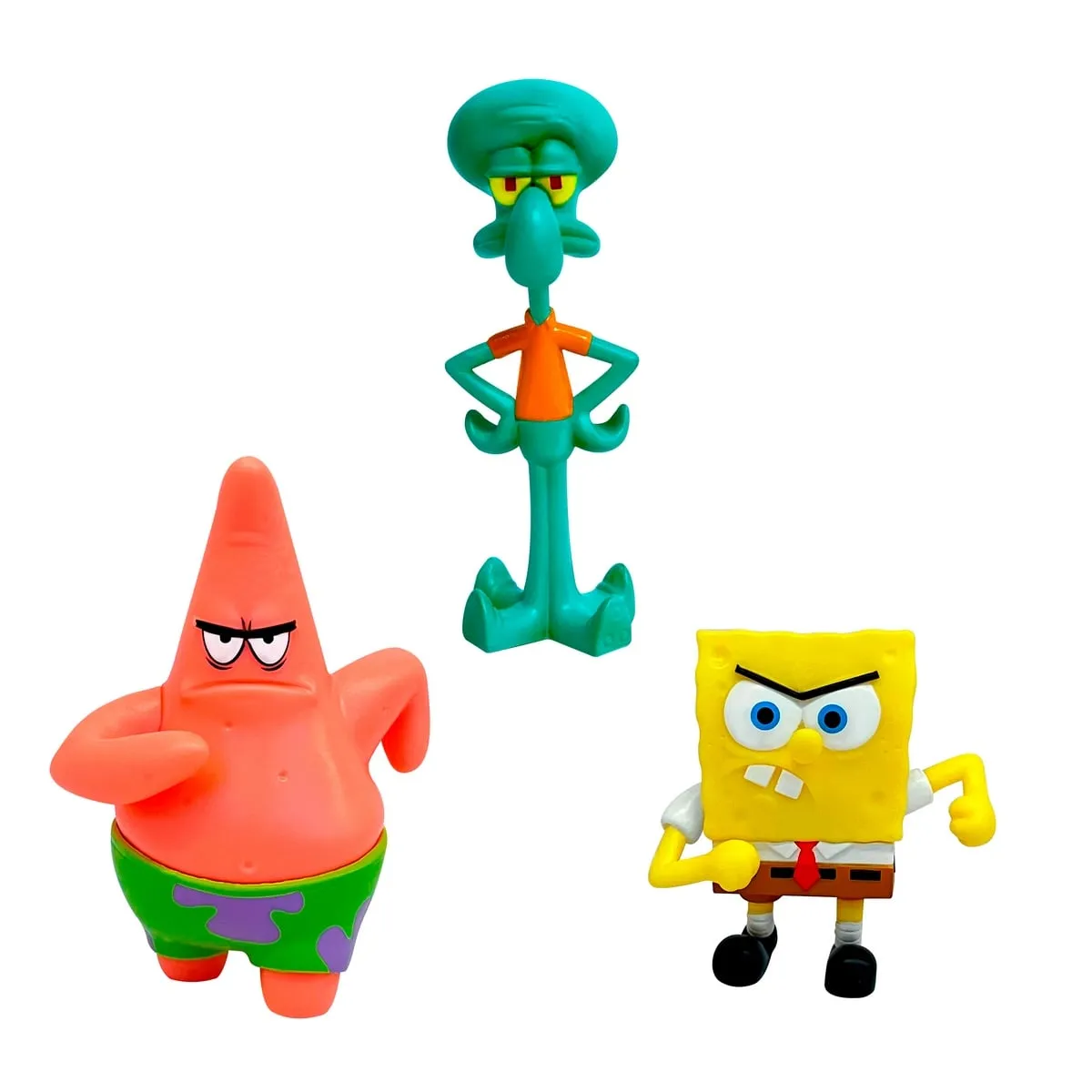 ANSALDO - Pack 3 Figuras 5 Cm En Blister Bob Esponja - Calamardo