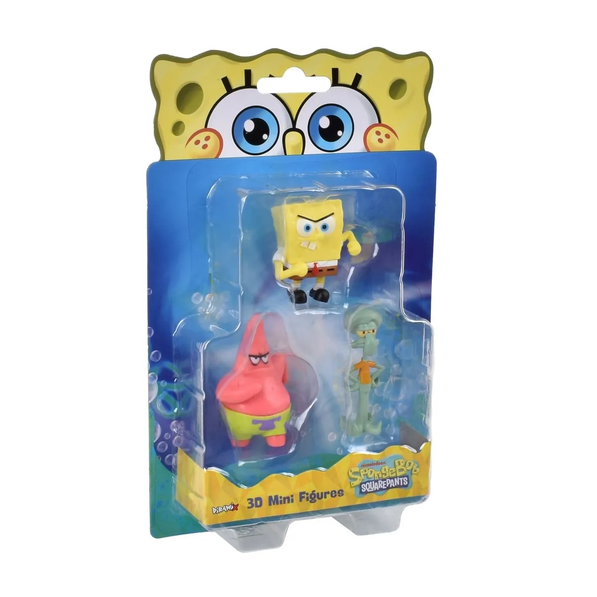 ANSALDO - Pack 3 Figuras 5 Cm En Blister Bob Esponja - Calamardo