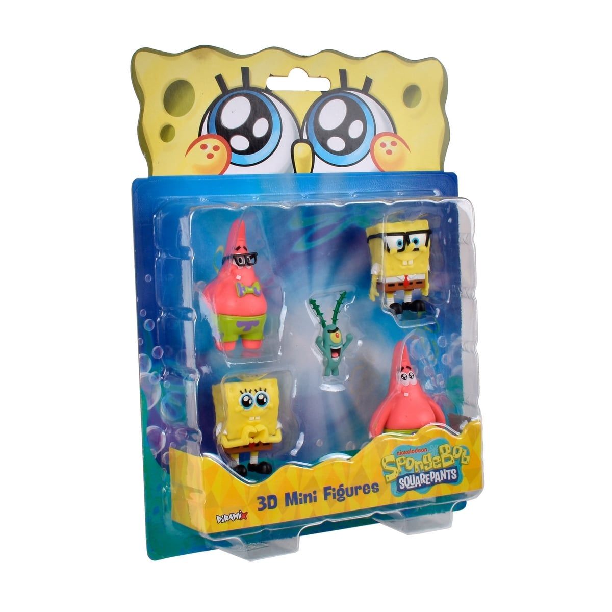 ANSALDO - Pack 5 Figuras 5 Cm En Blister Bob Esponja - Plankton