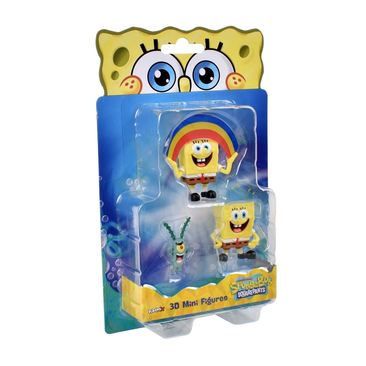 ANSALDO - Pack 3 Figuras 5 Cm En Blister Bob Esponja - Plankton