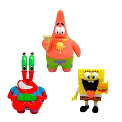 ANSALDO - Pack 3 Figuras 5 Cm En Blister Bob Esponja - Don Cangrejo