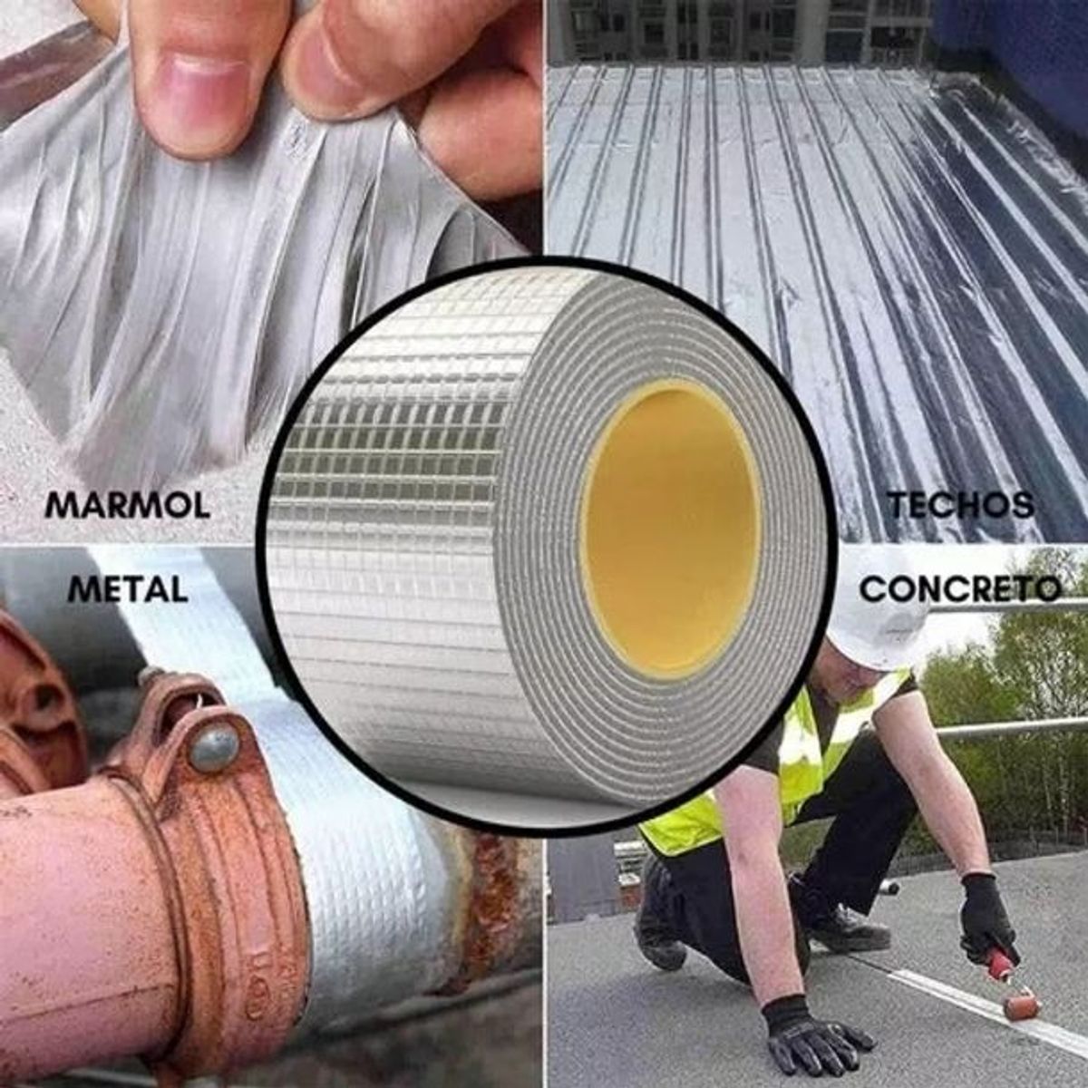 GENERICO - Cinta Sellador Adhesivo Techo Gotera Impermeable 5 Metros