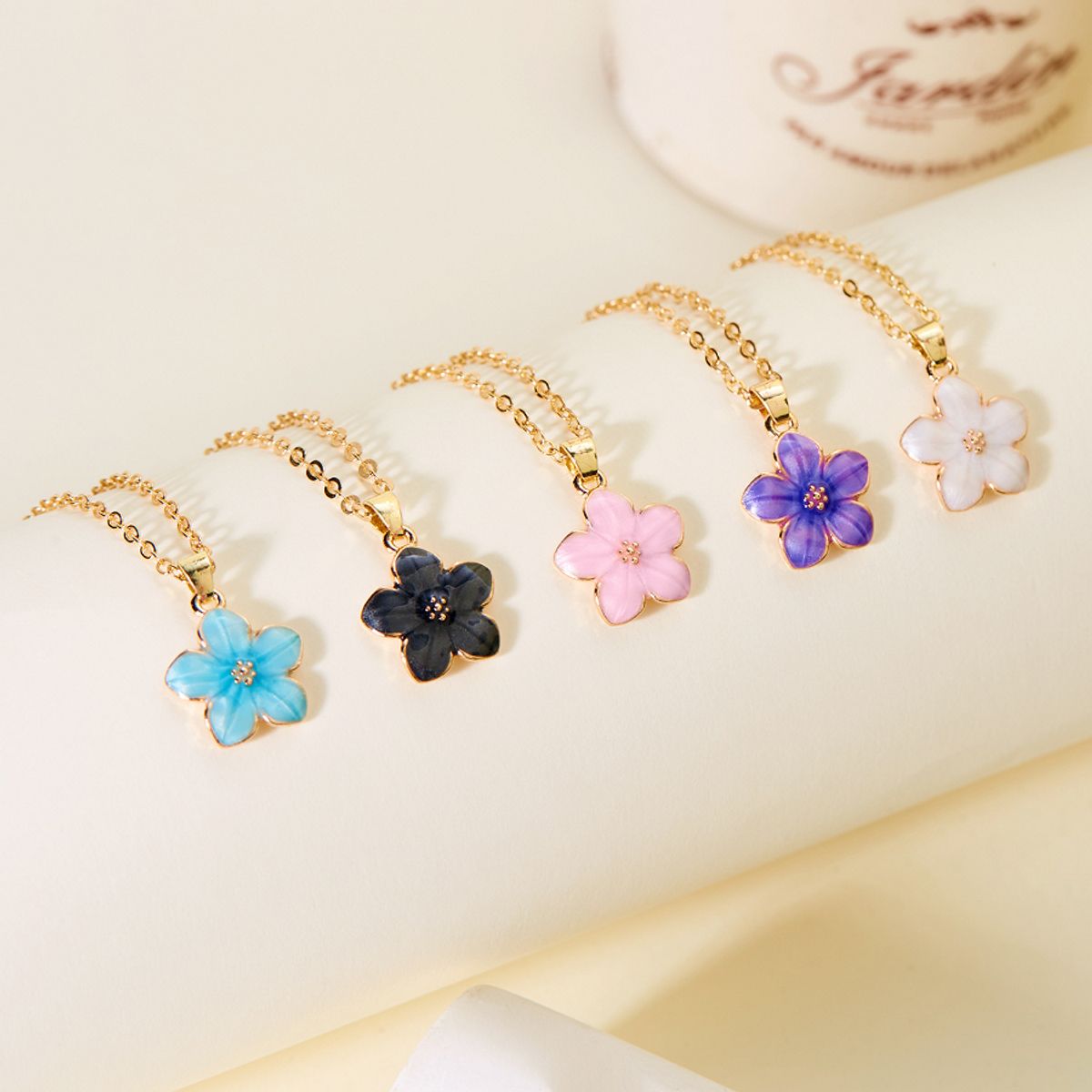 GENERICO - Collar flor  Acero inoxidable