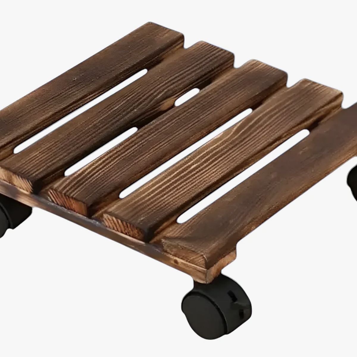 OKAY - Porta Maceta Madera Con Rueda Bloqueables Rectangular