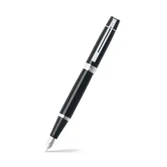 SHEAFFER - Plumas Serie 300 Punta M. Negro Brillante Plateado