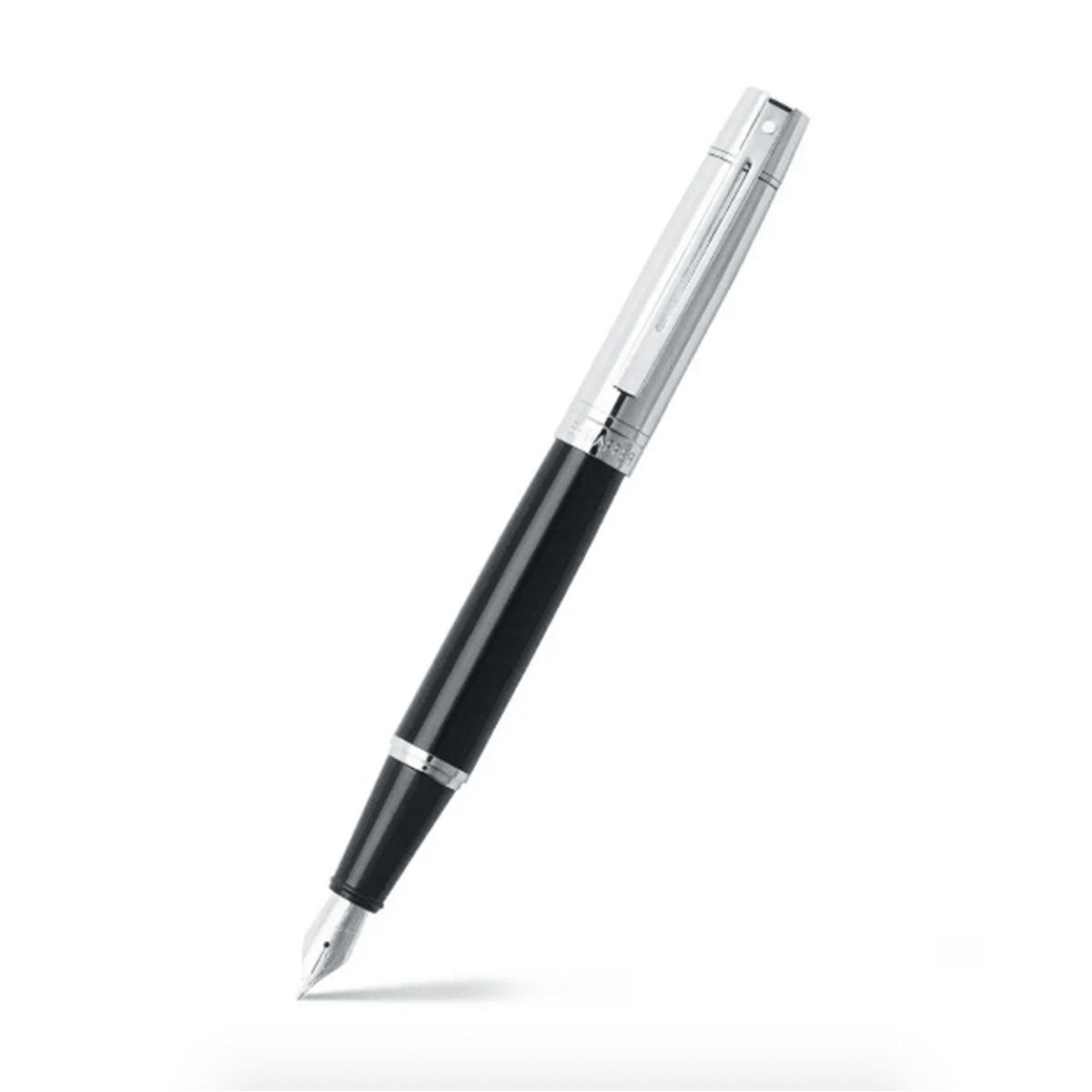 SHEAFFER - Plumas Sheaffer Serie 300 Punta Media Negro Brillante Cromo