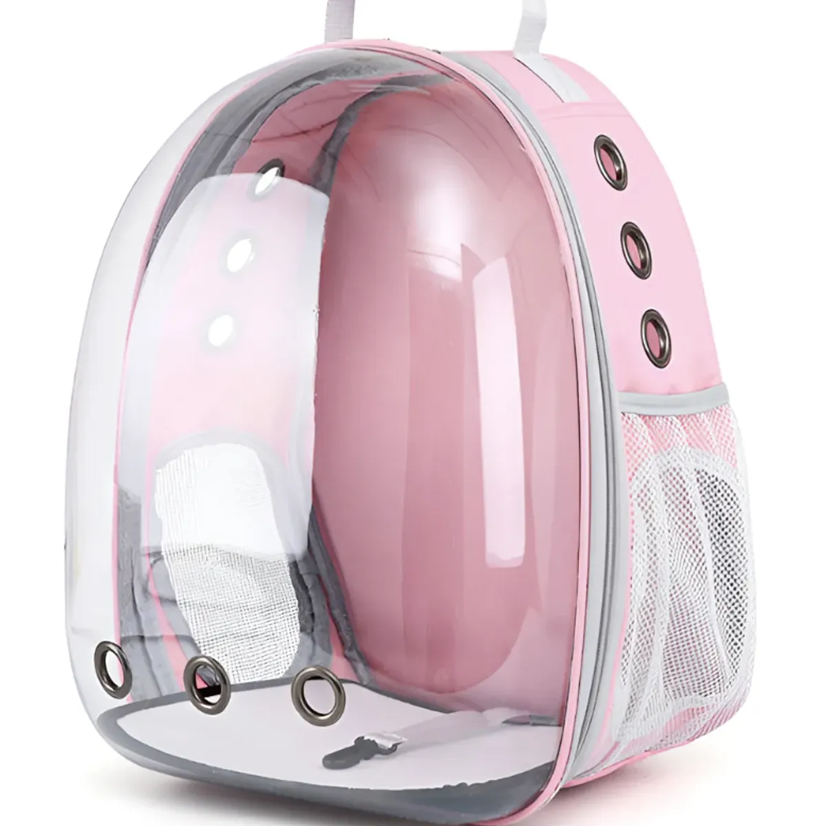 OKAY - Mochila Bolso Transparente Mascota Perro Y Gato Color Rosa