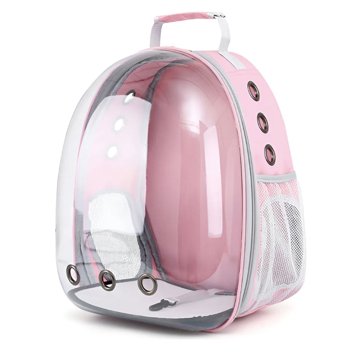 OKAY - Mochila Bolso Transparente Mascota Perro Y Gato Color Rosa