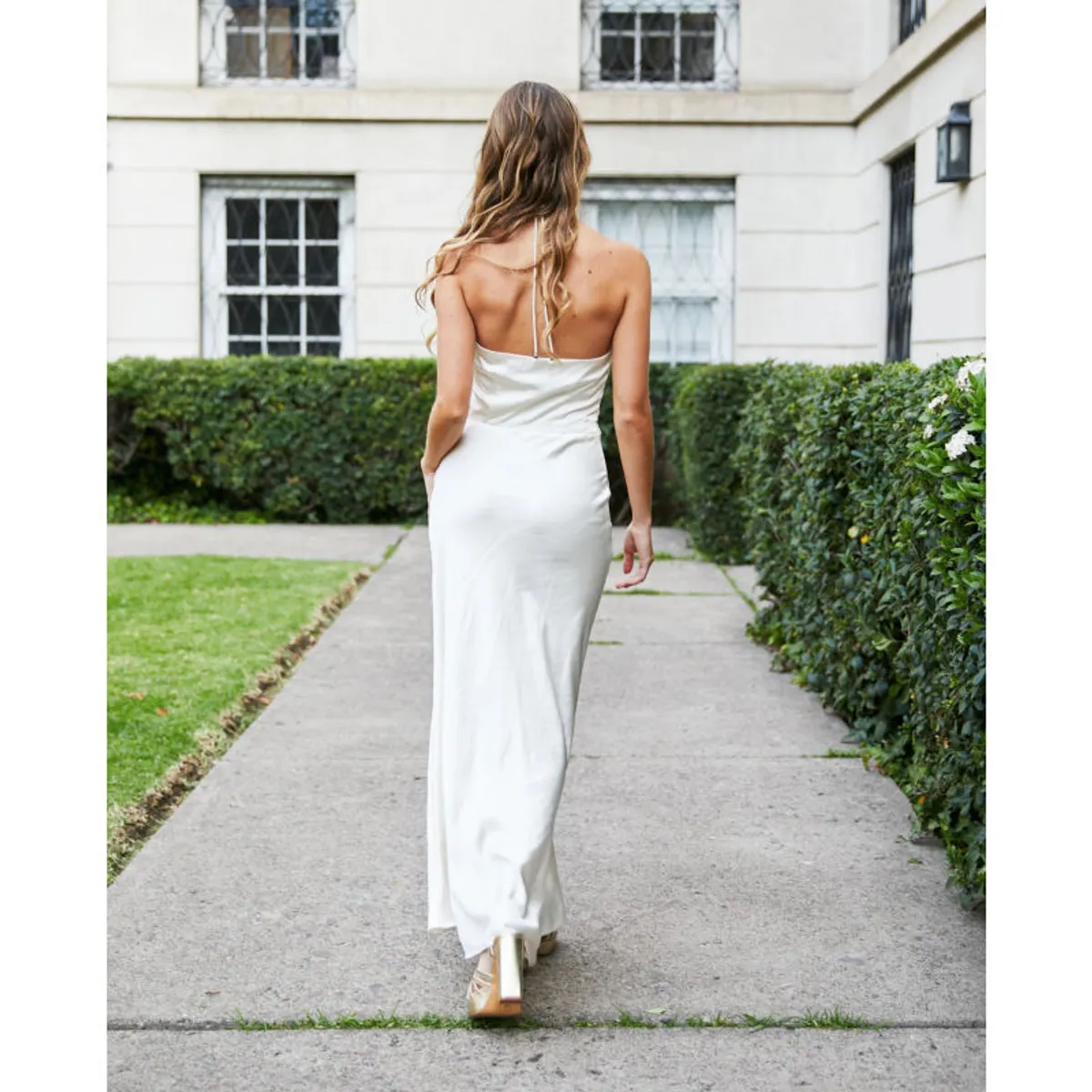 MI PLACARD - Vestido Largo de Fiesta Nala Ivory