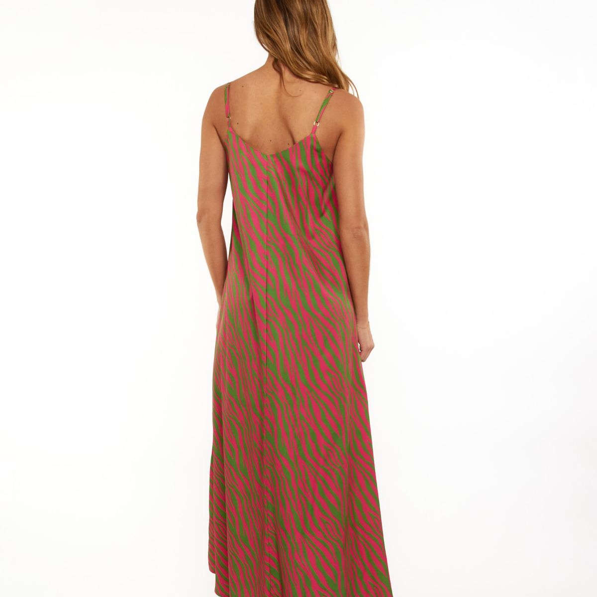 GUINDA - Maxi Vestido holgado con tirantes Brisa Guinda