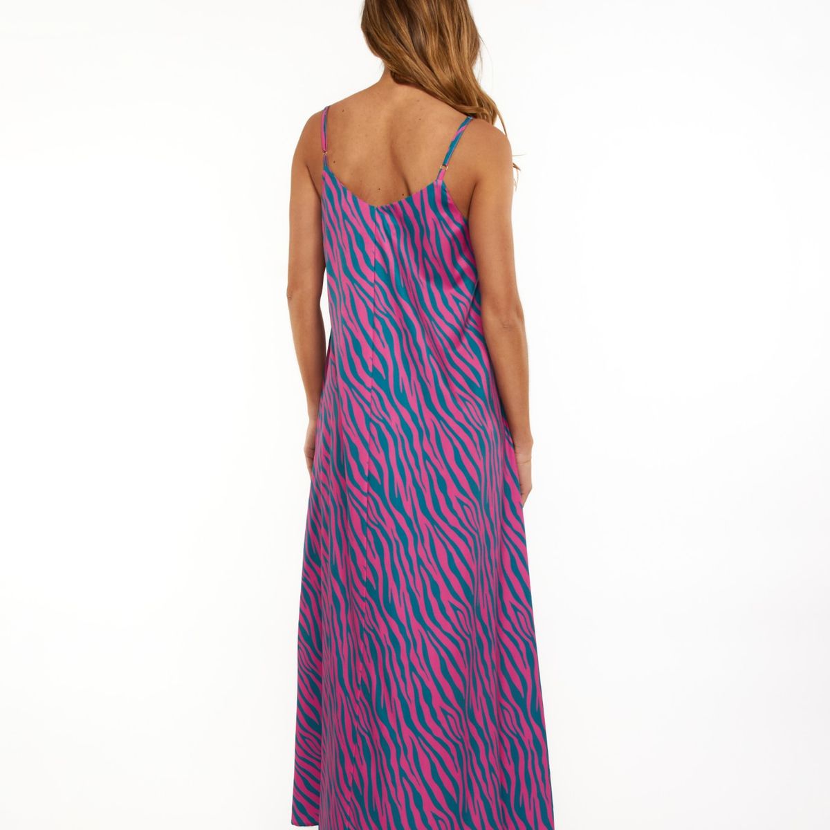 GUINDA - Maxi Vestido holgado con tirantes Brisa Guinda