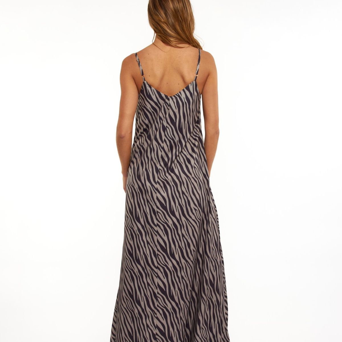 GUINDA - Maxi Vestido holgado con tirantes Brisa Guinda