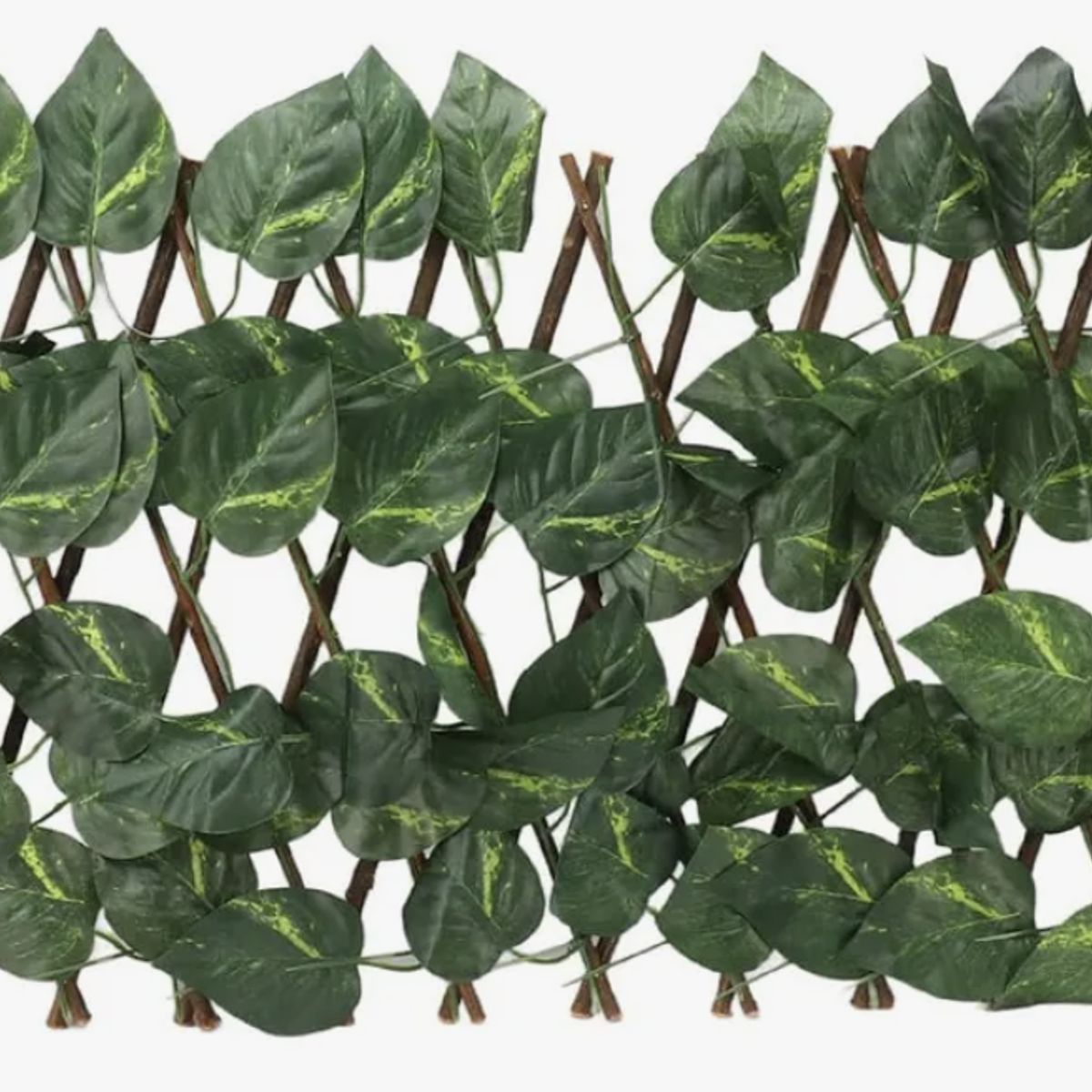 OKAY - Enredadera Malla Artificial Enrejado Madera Estirable 70cm