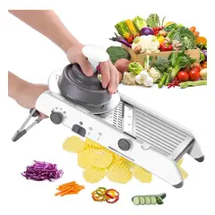 EVERSO - Cortadora De Mandolina Para Cocina Rallador De Queso Ajustable De Acero Inoxidable