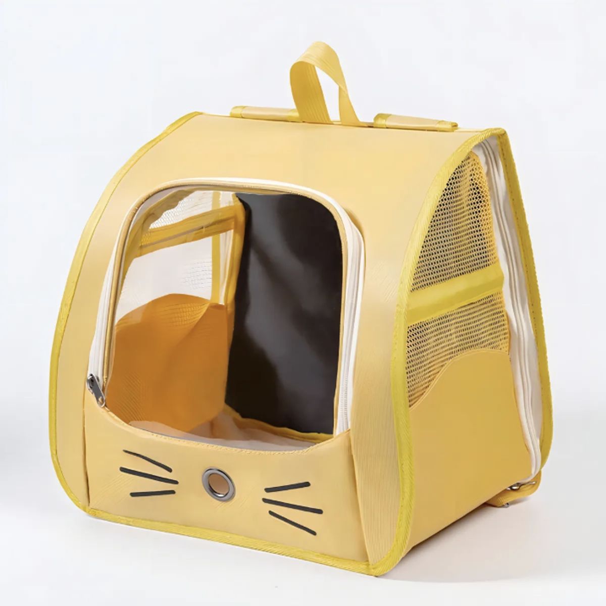 OKAY - Mochila Transportador Viaje Mascota Bolso Gato Perro Color Amarillo