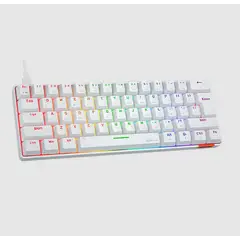 MEETION - Teclado Gamer Mecanico 60% Alambrico RGB MK005 Blanco