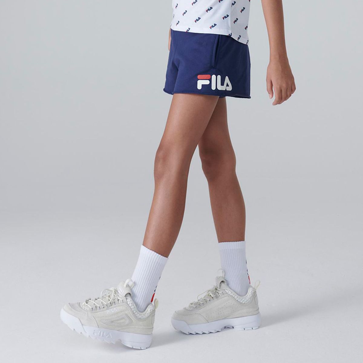 FILA - Short Fila Letter Niños Azul