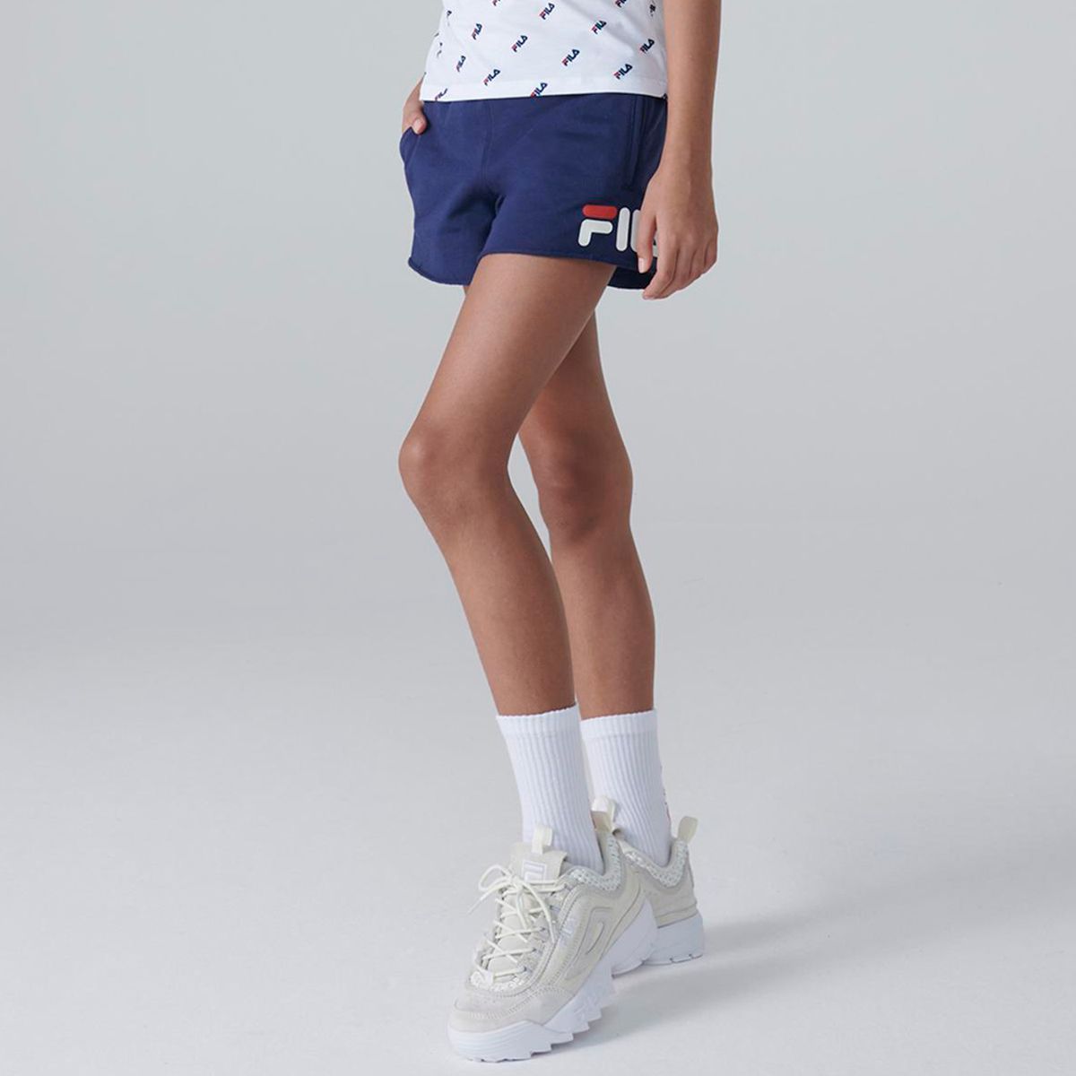 FILA - Short Fila Letter Niños Azul