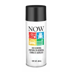 SHERWIN WILLIAMS - Pintura Spray Acrilico Negro Mate 400ml Now