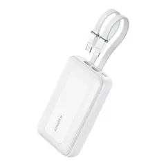 ANKER - Zolo Power Bank 20.000 mAh Batería Externa 30W, Carga Rápida, Cables USB-C y Lightning Integrados, Cargador Portátil para iPhone y Samsung