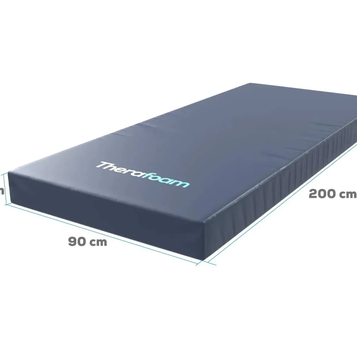 THERAMART - Colchón Antiescaras Con Memoria foam para catre clinico Therafoam Tm400-theramart 200x90x15cm