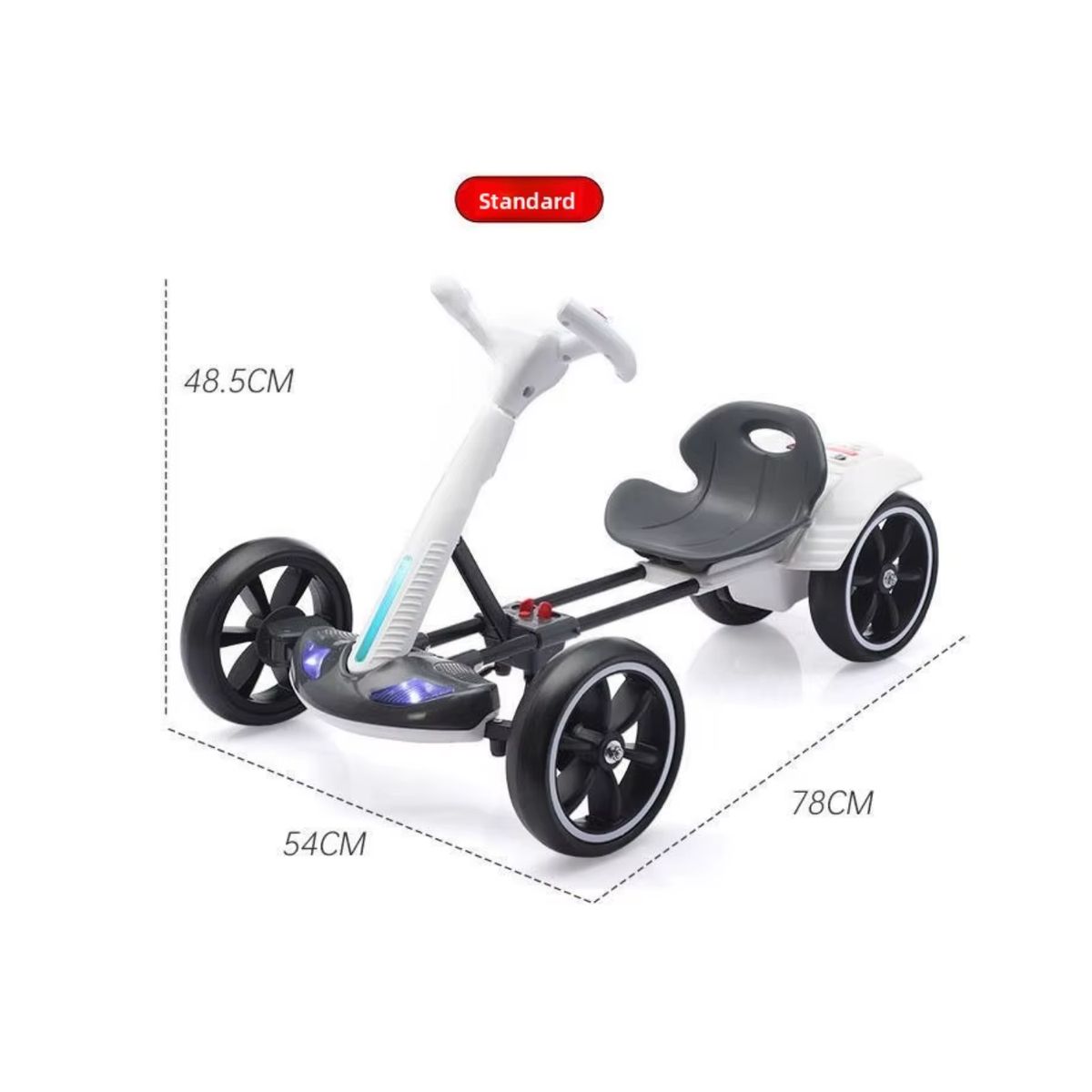 COSMETICAVAL - Go Kart Carro Eléctrico Triciclo Plegable Para Niños Rojo