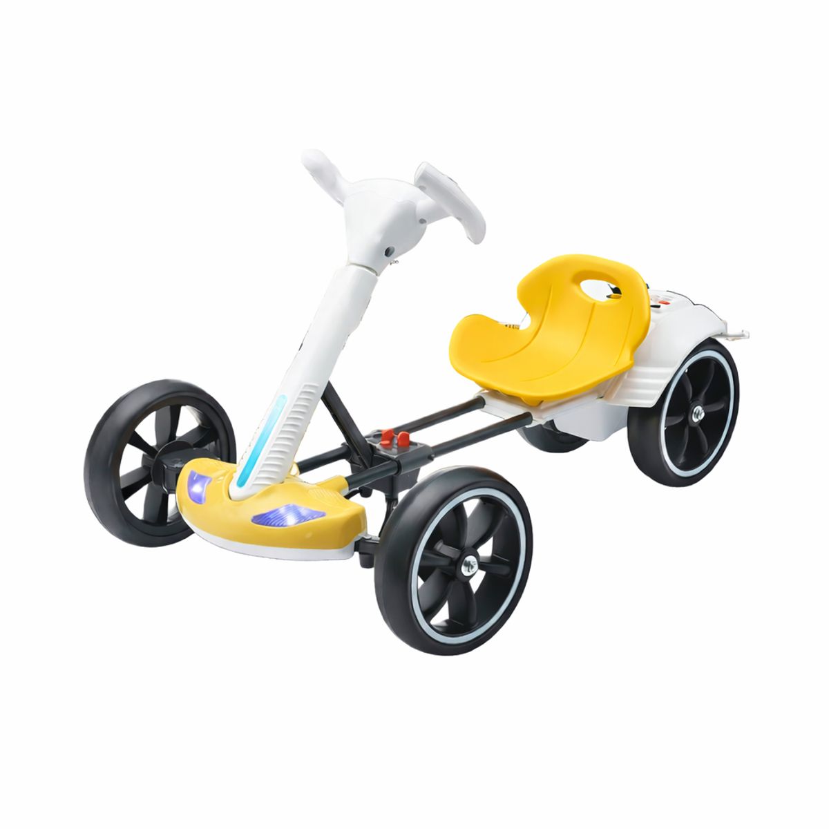 COSMETICAVAL - Go Kart Carro Eléctrico Triciclo Plegable Para Niños Amarillo