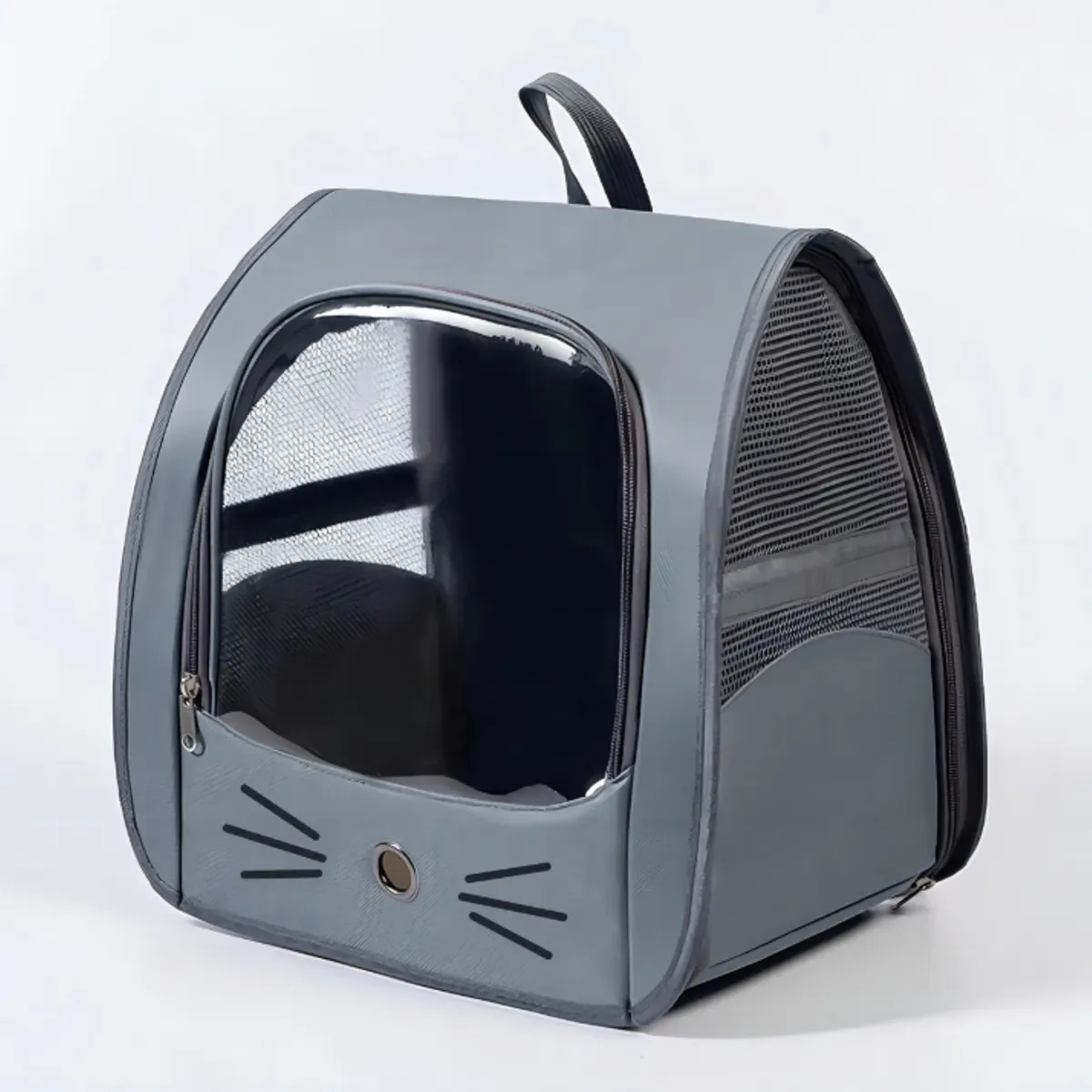 OKAY - Mochila Transportador Viaje Mascota Bolso Gato Perro Color Gris