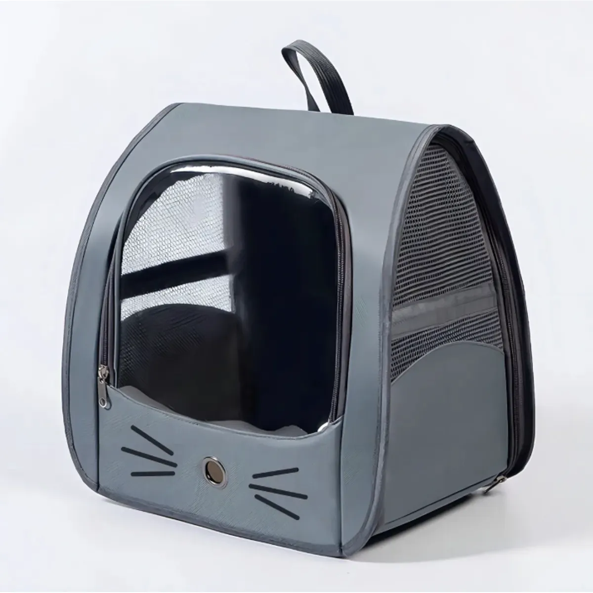 OKAY - Mochila Transportador Viaje Mascota Bolso Gato Perro Color Gris