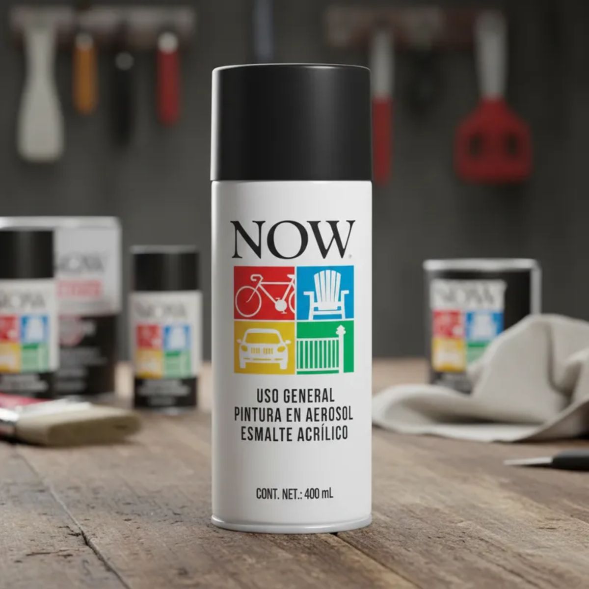 SHERWIN WILLIAMS - Pintura Spray Acrilico Blanco Brillante 400ml Sherwin Williams Now