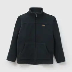 COLLOKY - Polerón Escolar Unisex Azul de Polar Fleece con Cierre Regular