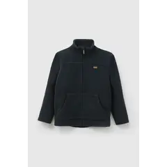 COLLOKY - Polerón Escolar Unisex Azul de Polar Fleece con Cierre Regular