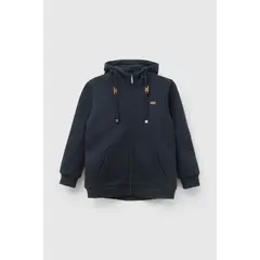 COLLOKY - Polerón Escolar de niña Azul con Cierre Regular y Costuras Resistentes