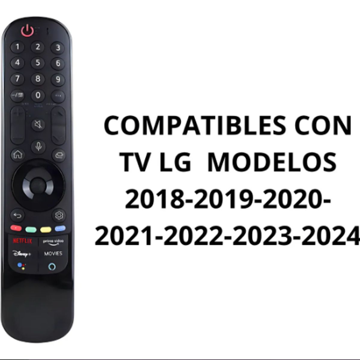 GENERICO - Control remoto Irm control universal para smart tv lg 13350 asistente de voz y puntero negro