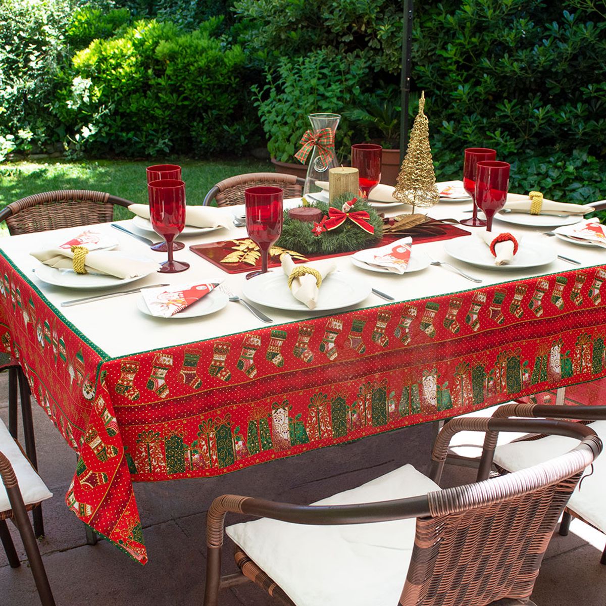 COCHO COCHO - Mantel Rectangular Navidad