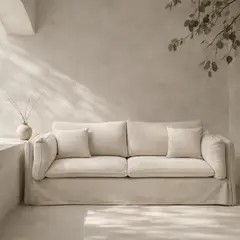 MILK - Sofá 3 Cuerpos Elliot Beige