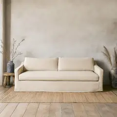 MILK - Sofá 3 Cuerpos Collins Crudo