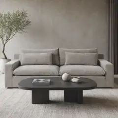 MILK - Sofá 2 Cuerpos Jacques Gris Oscuro