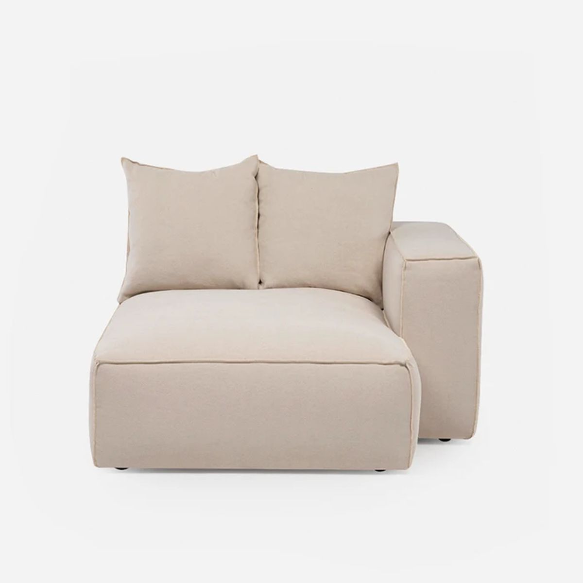 MILK - Sillón Seccional Miles Chaise Longe Derecho Beige