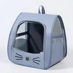 OKAY - Mochila Transportador Viaje Mascota Bolso Gato Perro Color Azul