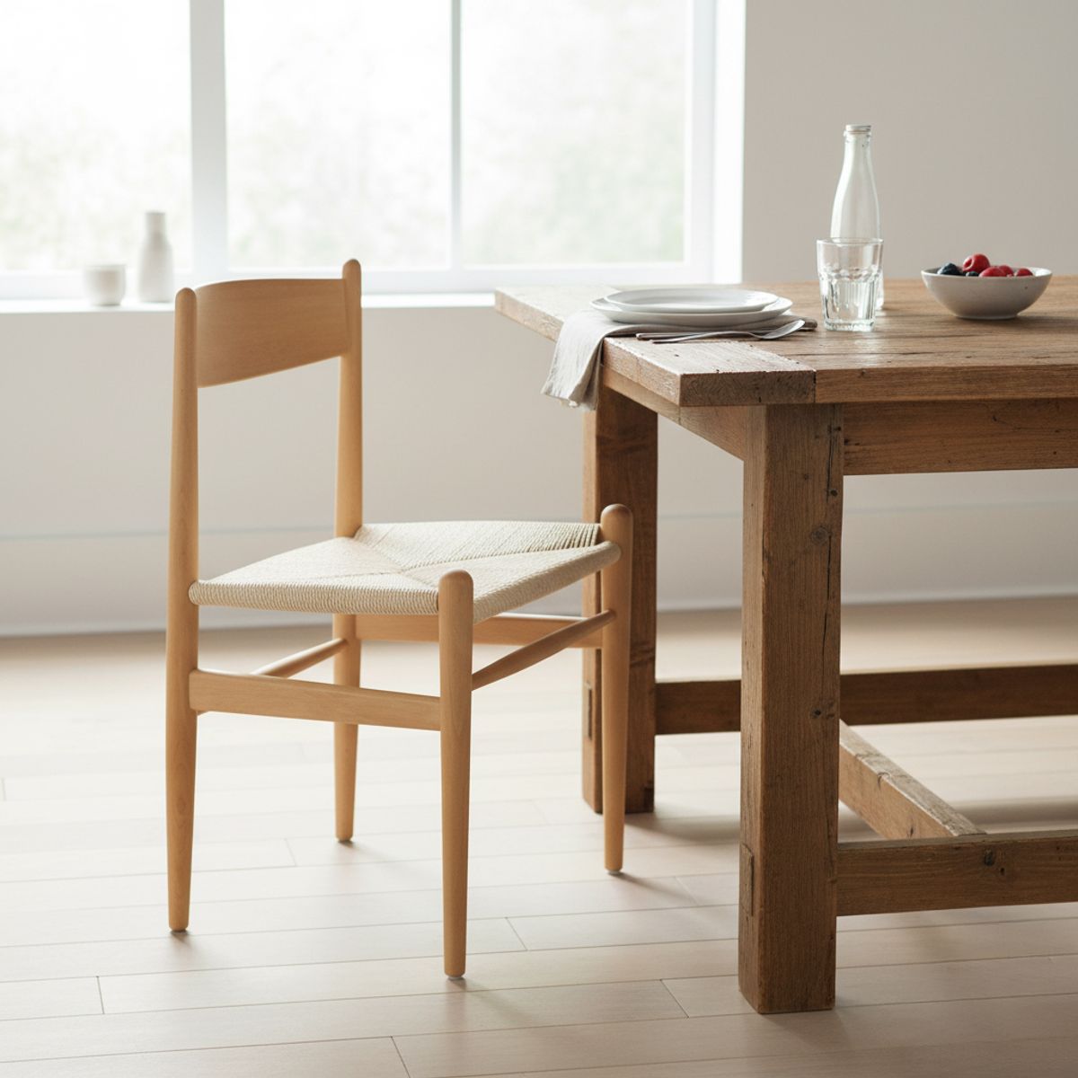 MILK - Silla Comedor Grand Cuerda Natural